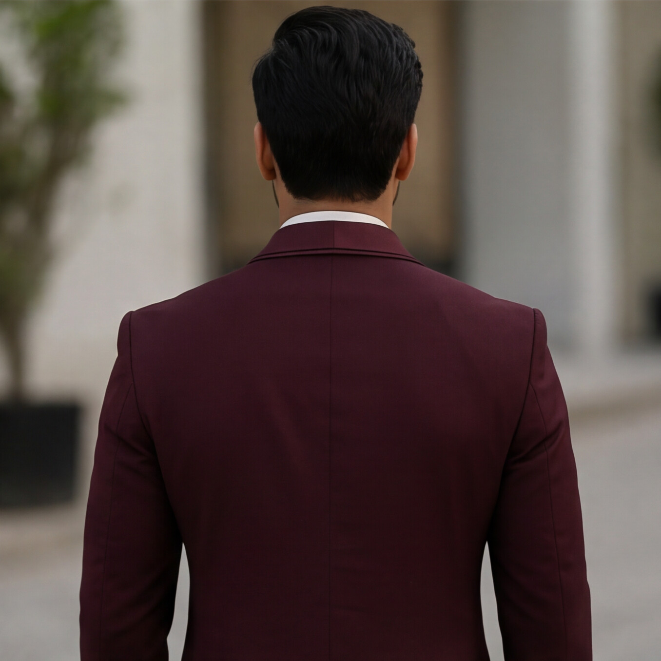 Wine Hand Embroidered Designer Tuxedo