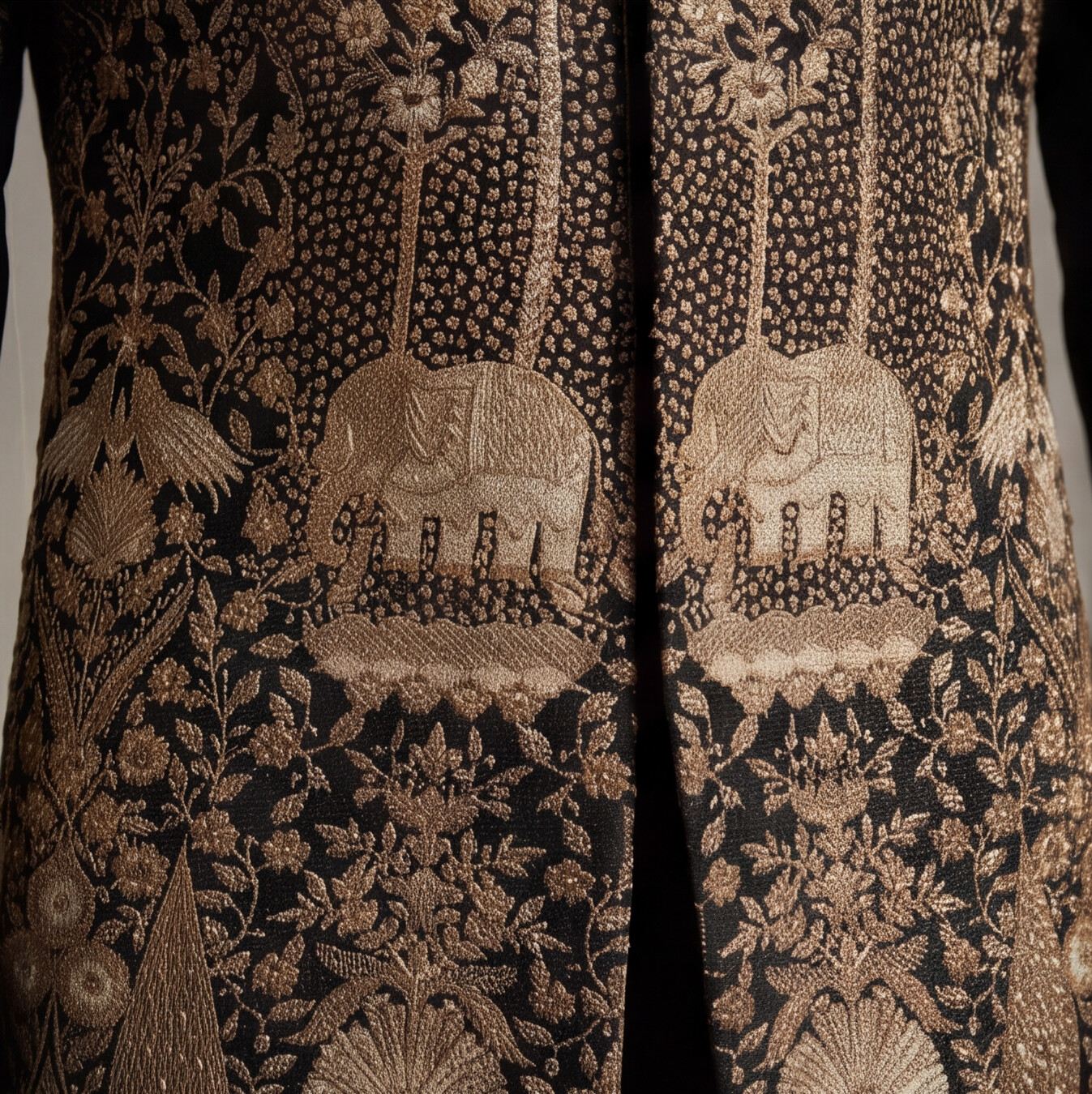 Black Embroidered Indo-Western
