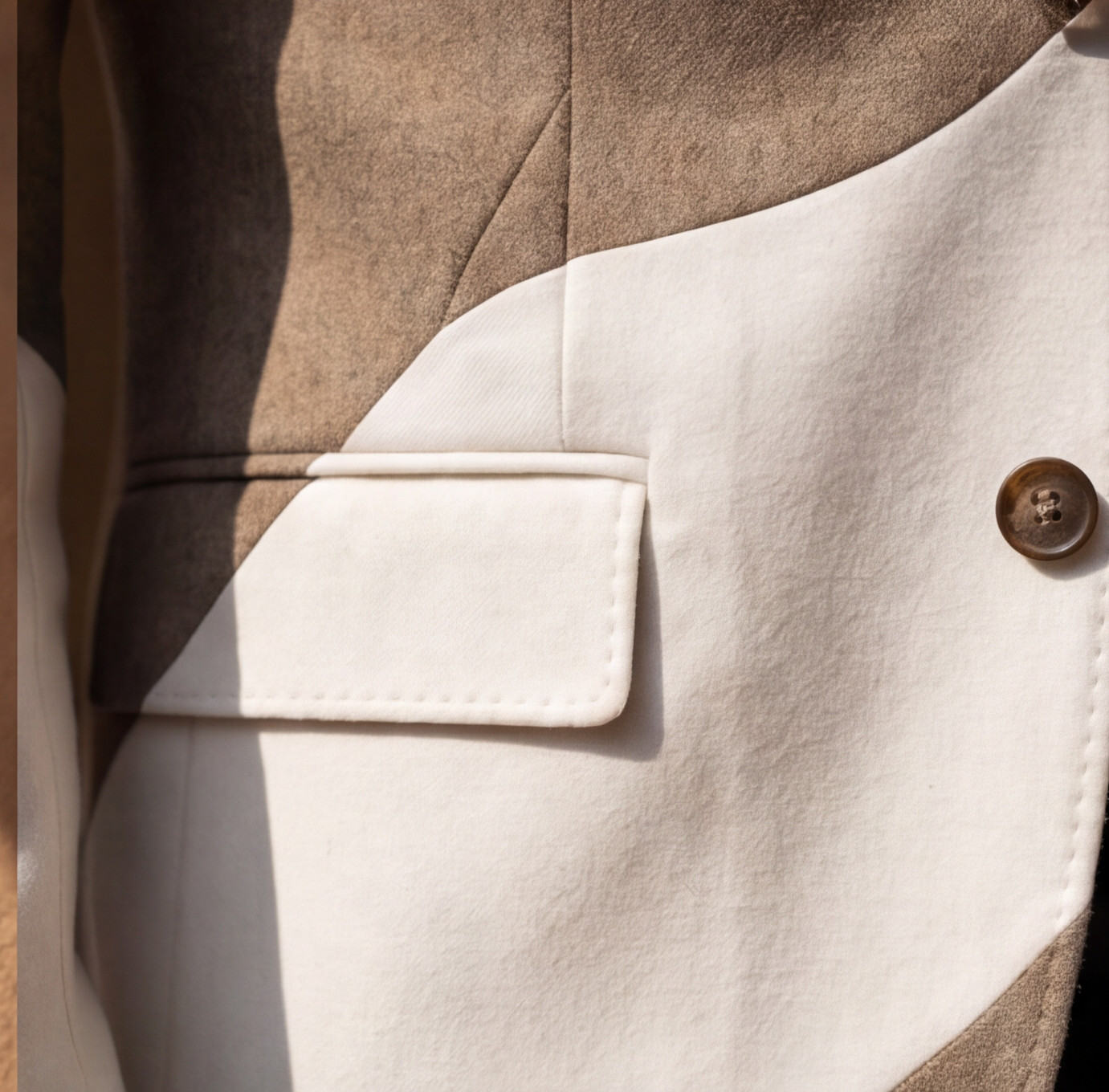 Fawn Multi Colour Italian Structured Casual Blazer