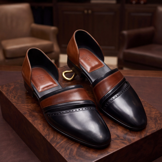 Black Handmade Peshawari Shoes
