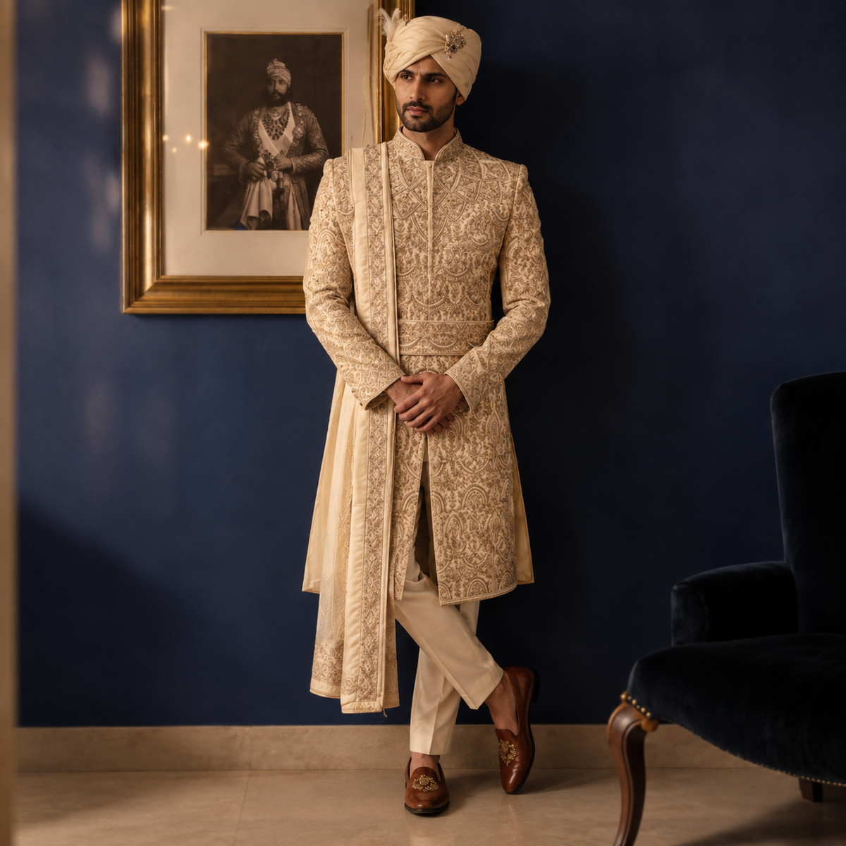 BA1 Embroidered Sherwani