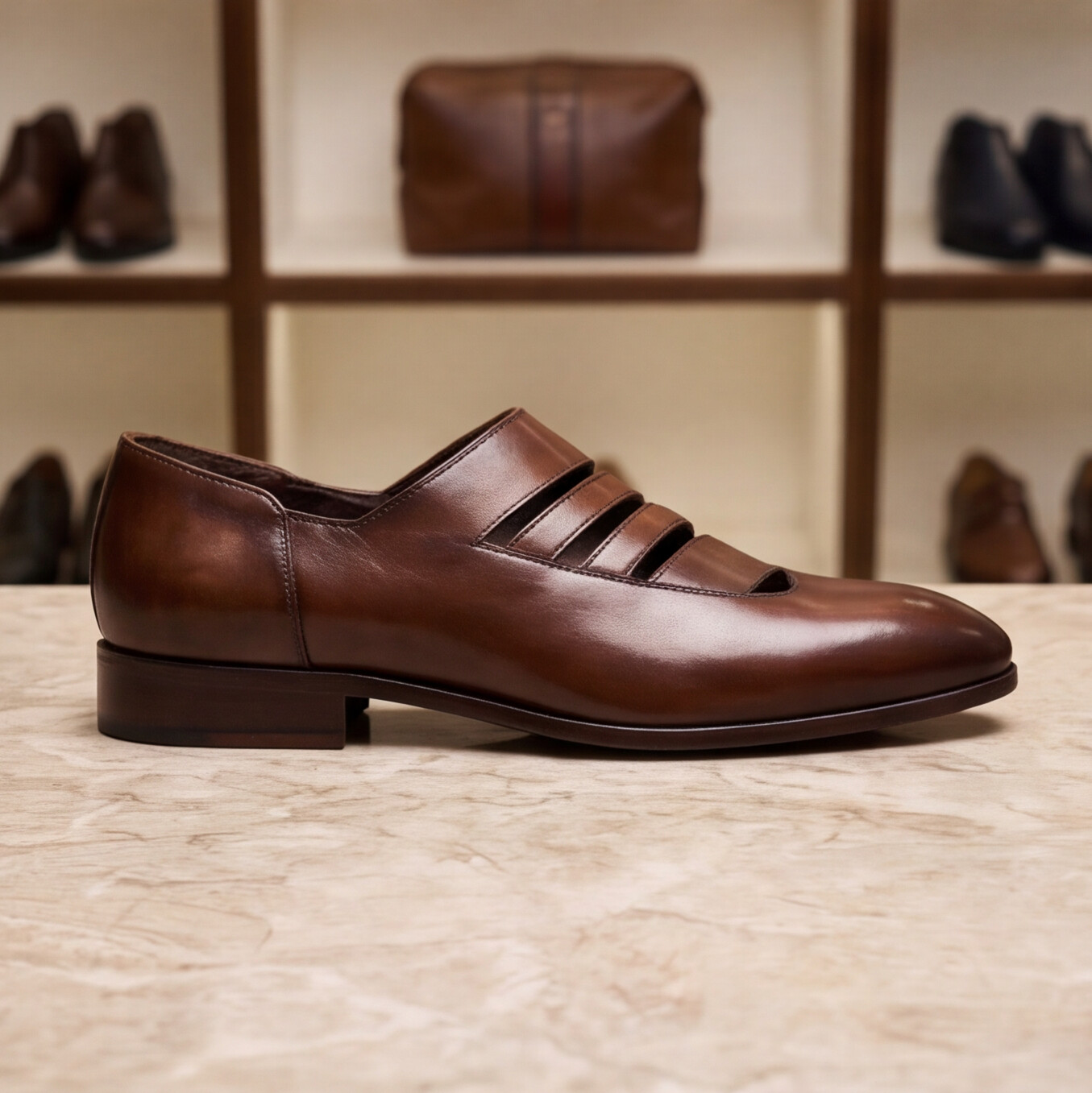 Brown Handmade Peshawari Shoes