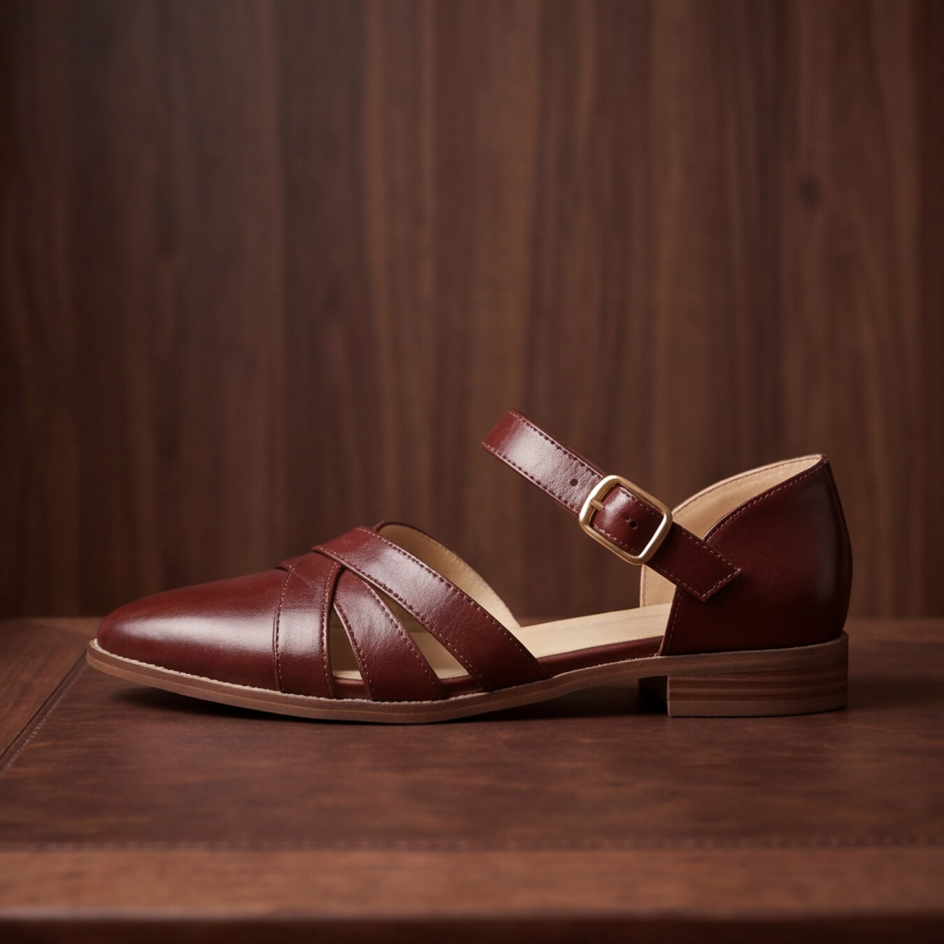 Tan Handmade Slip-On Shoes