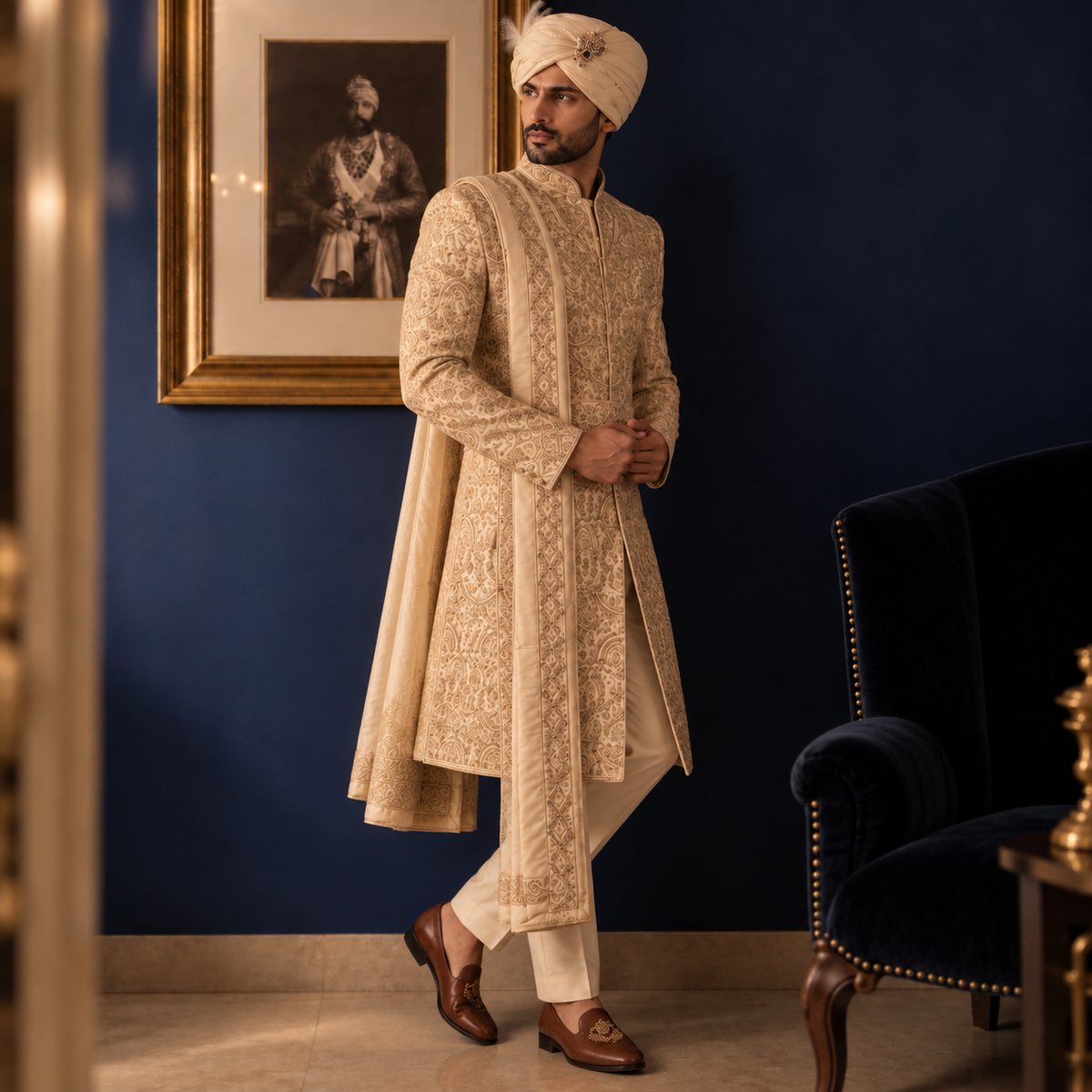BA1 Embroidered Sherwani