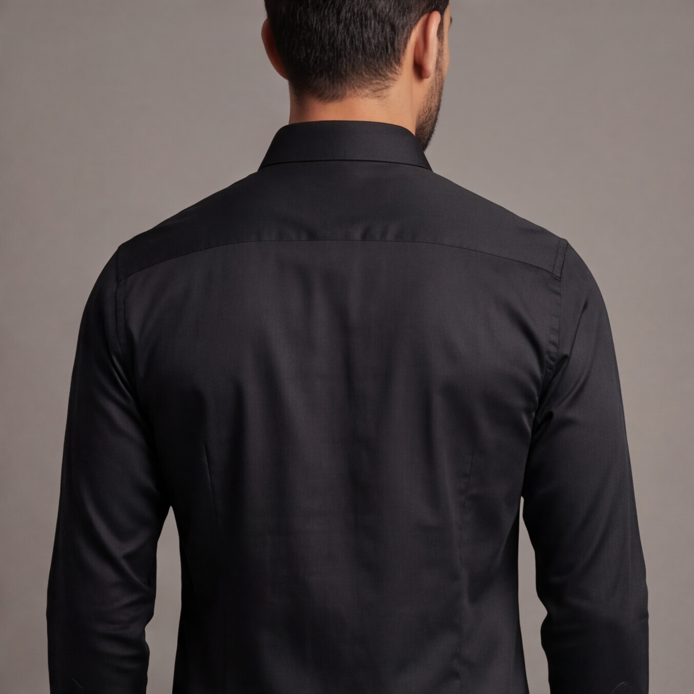 Black Designer Shirt with Face Work