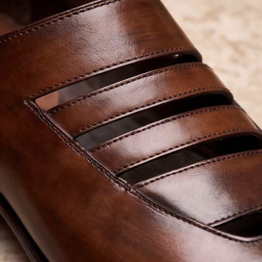 Brown Handmade Peshawari Shoes