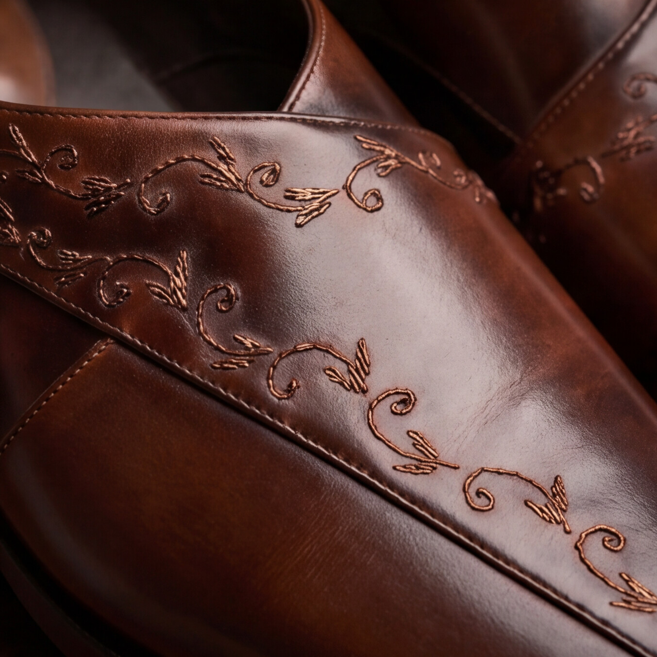 Brown Handmade Peshawari Shoes