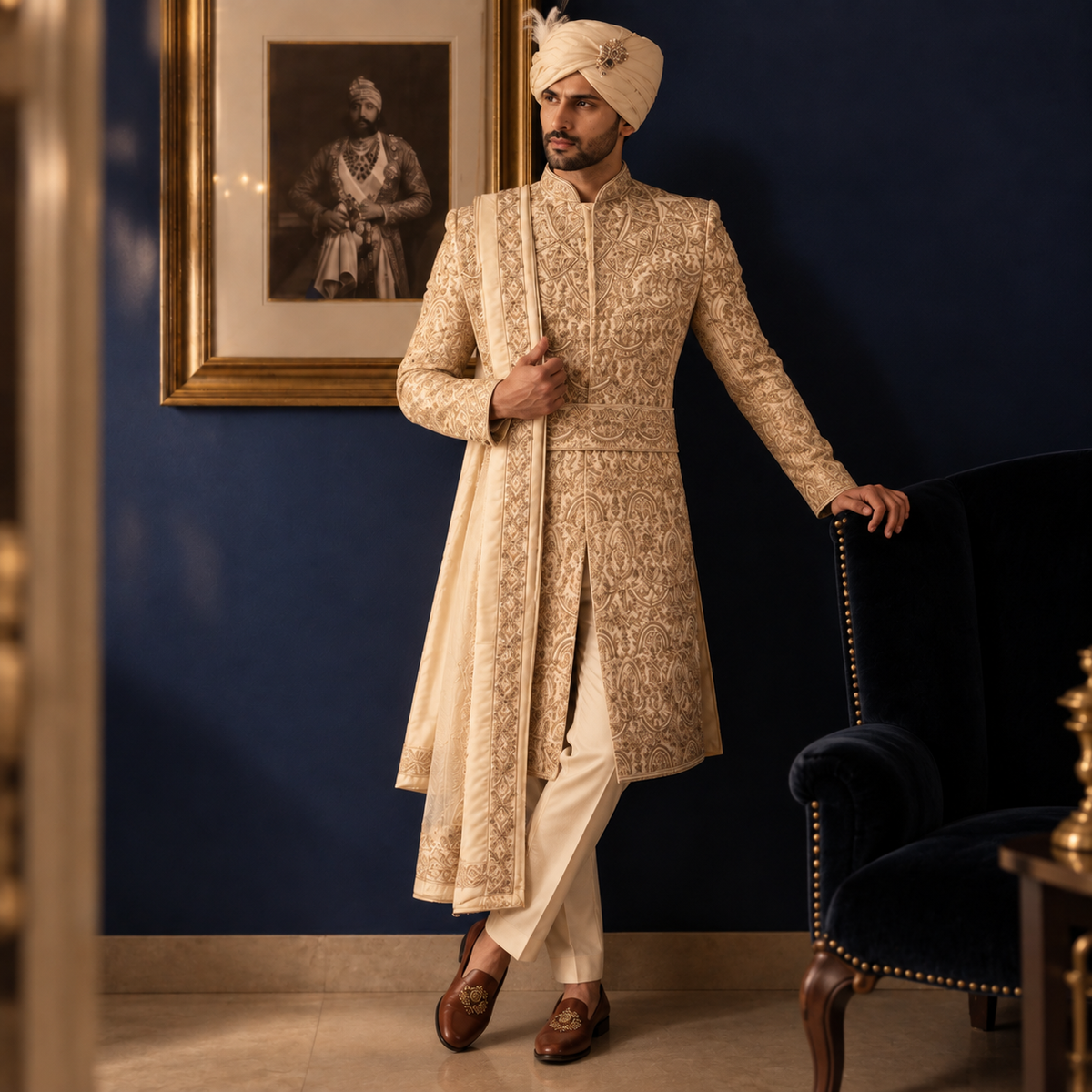 BA1 Embroidered Sherwani