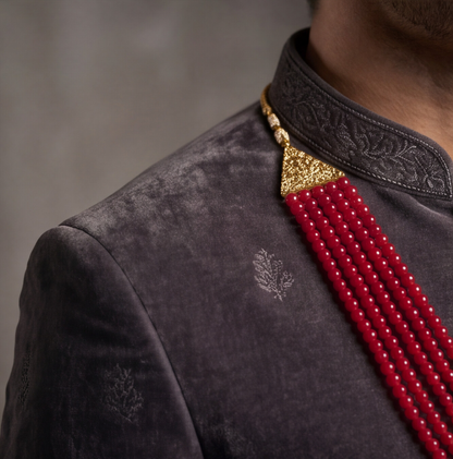 Pink Pearl Layered Men's Necklace