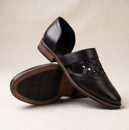 Black Hand Made Slip-On Shoes
