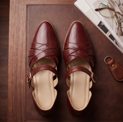 Tan Handmade Slip-On Shoes