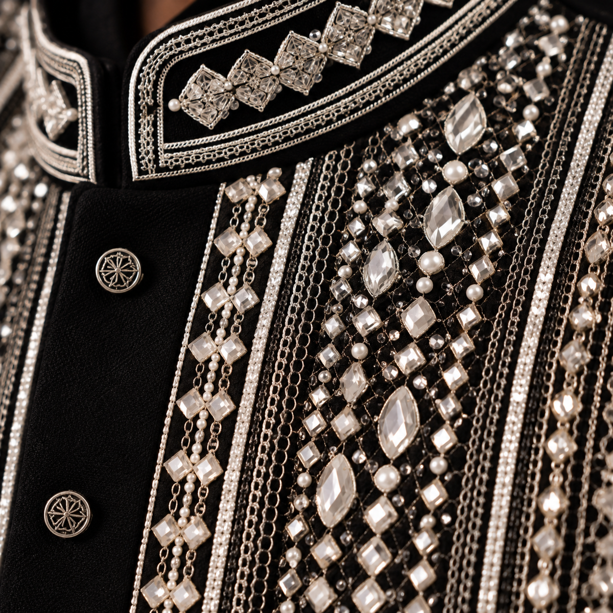 Black Hand Embroidered Mirror Work Ethnic Kurta