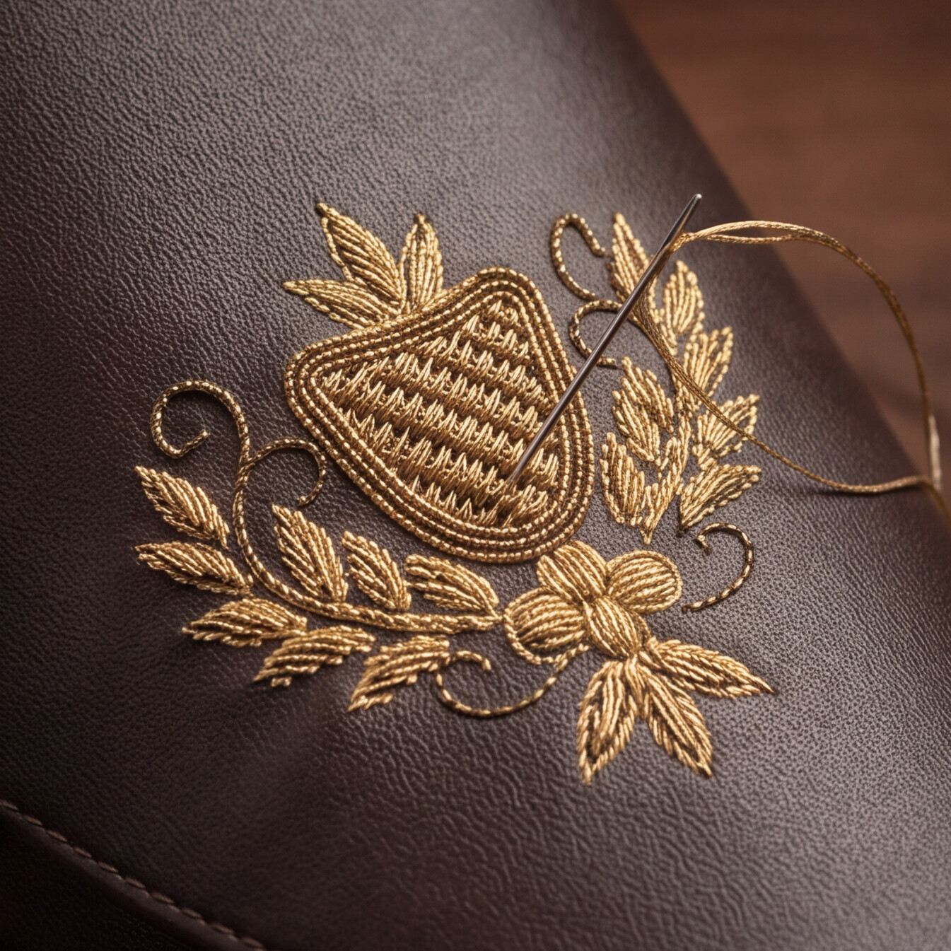Brown Hand Made Embroidered Peshawari Shoes