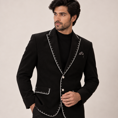 Mouse Structured Jute Casual Blazer