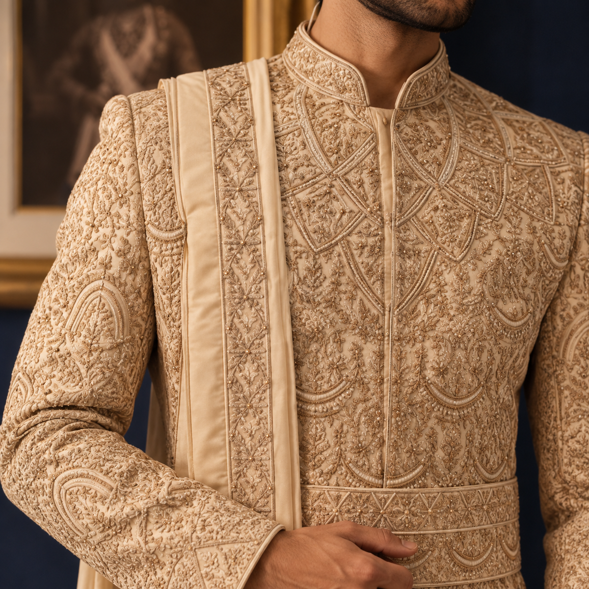 BA1 Embroidered Sherwani