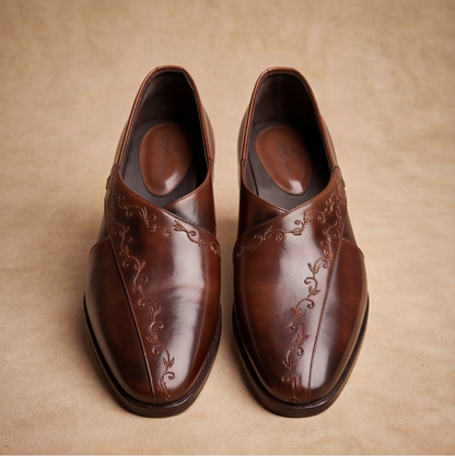Brown Handmade Peshawari Shoes