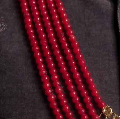 Pink Pearl Layered Men's Necklace