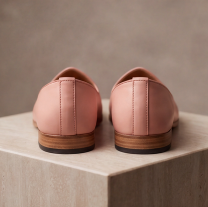Peach Hand Made Embroidered Mojris