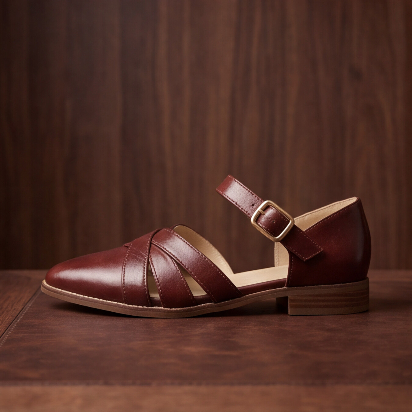 Tan Handmade Slip-On Shoes