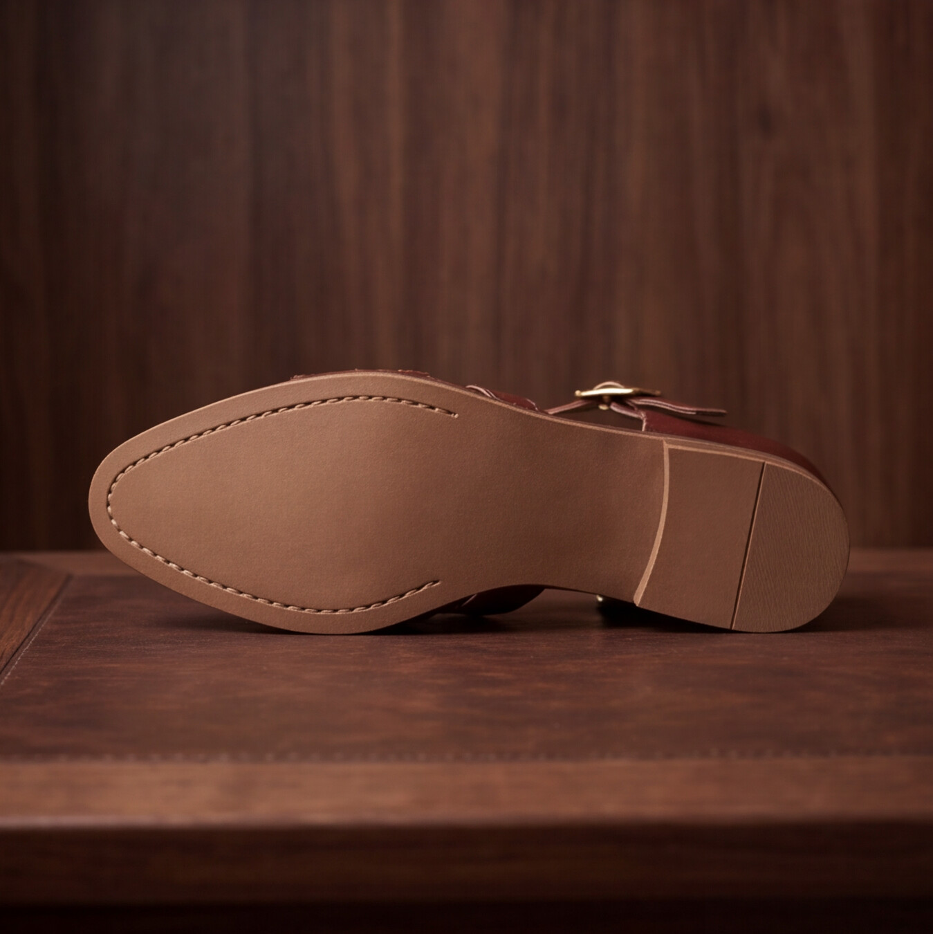 Tan Handmade Slip-On Shoes
