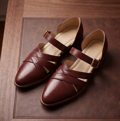 Tan Handmade Slip-On Shoes