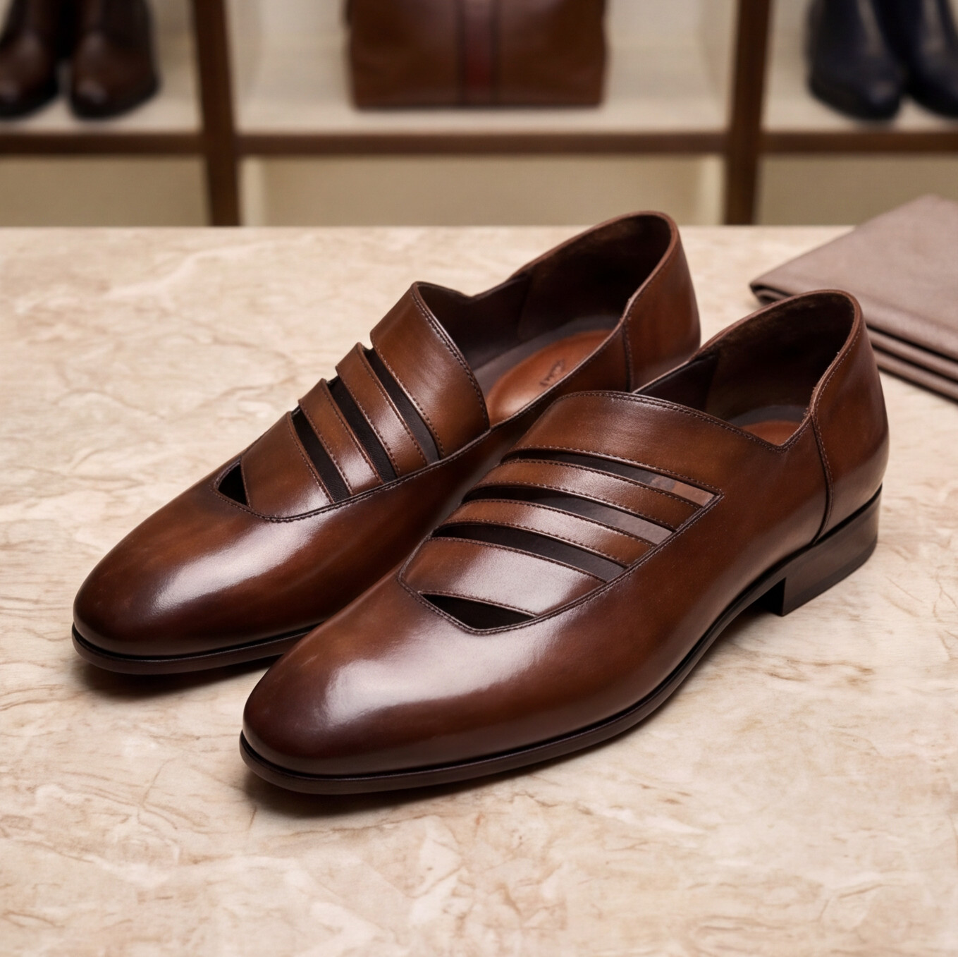 Brown Handmade Peshawari Shoes