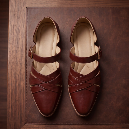 Tan Handmade Slip-On Shoes