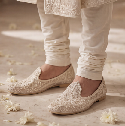 Light Rose Gold Embroidered Sherwani