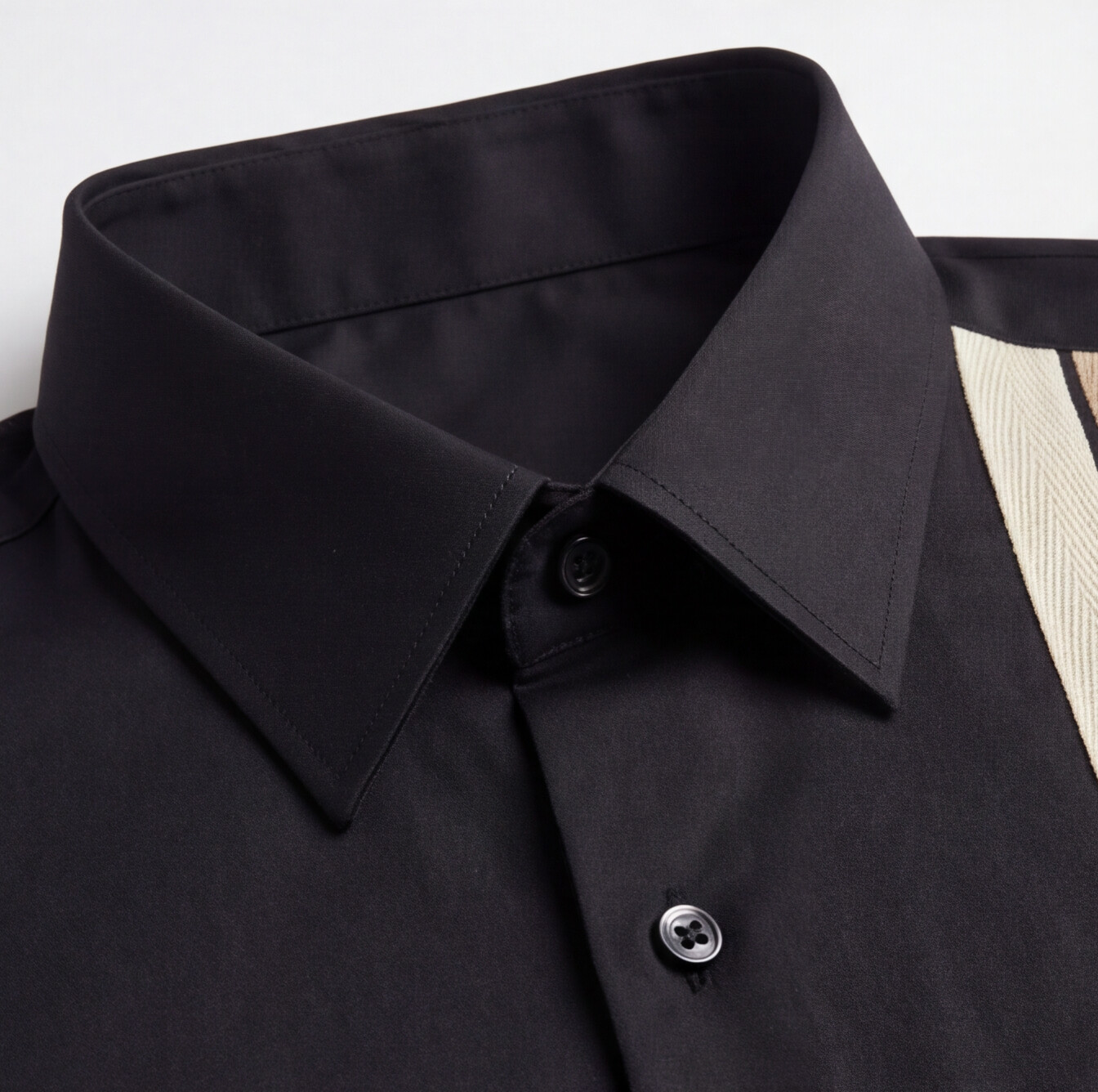 Black Asymmetrical Designer Shirt